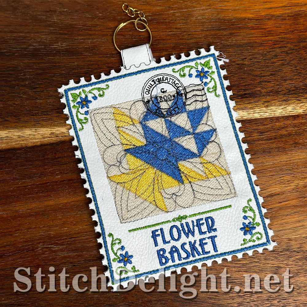SDS4878 Flower Basket Quilt Stamp - Vol 3 Stamp 2