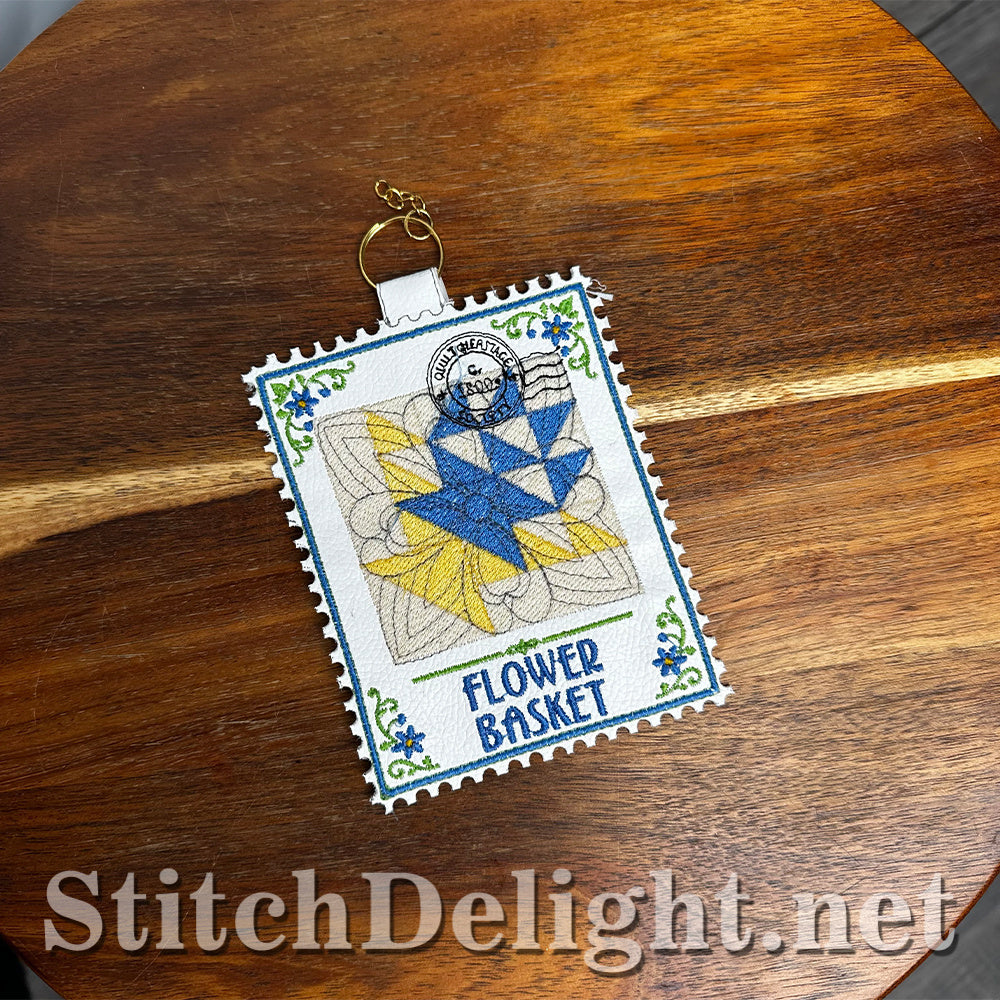 SDS4878 Flower Basket Quilt Stamp - Vol 3 Stamp 2