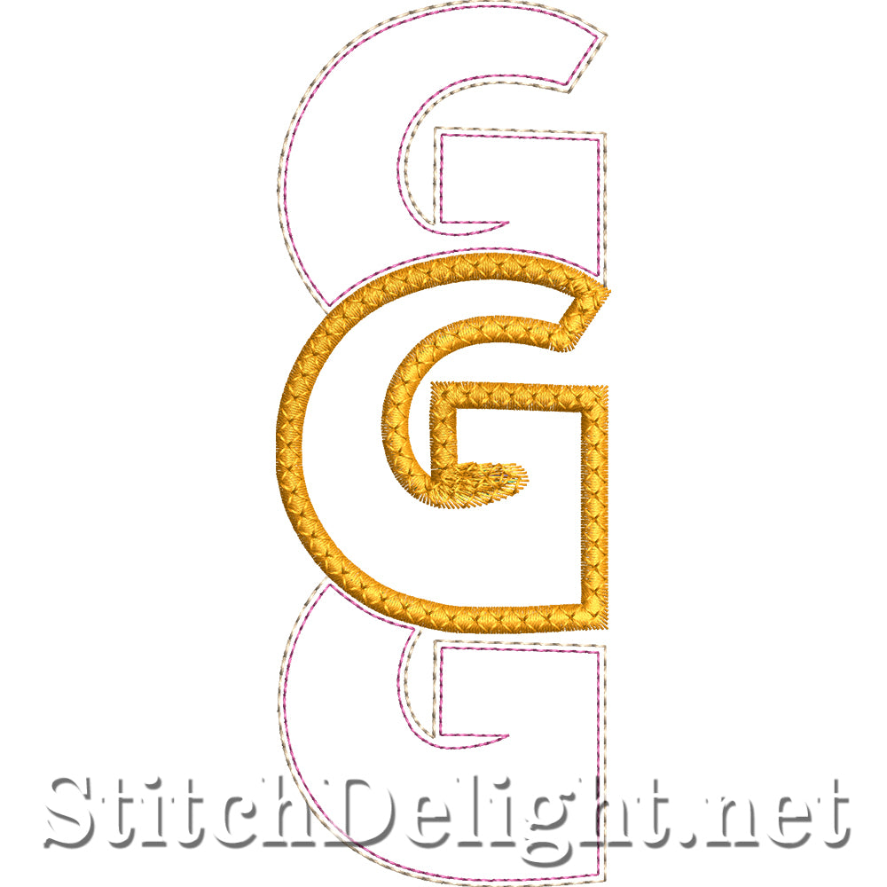 SDS4890 Stacked Embossed Font