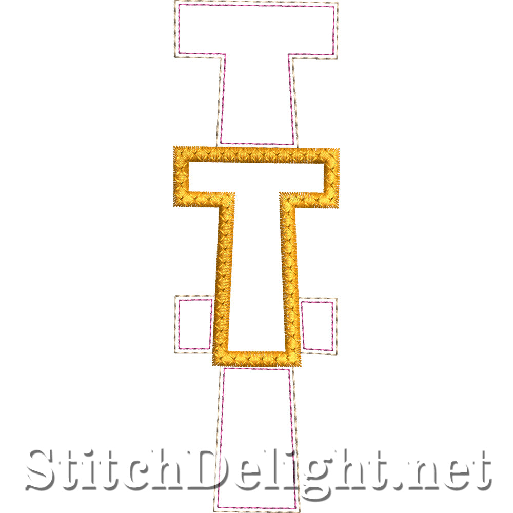 SDS4890 Stacked Embossed Font