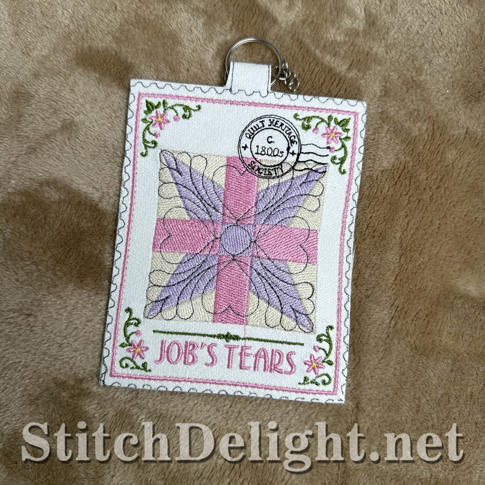 Job's Tears quilt stamp embroidery design