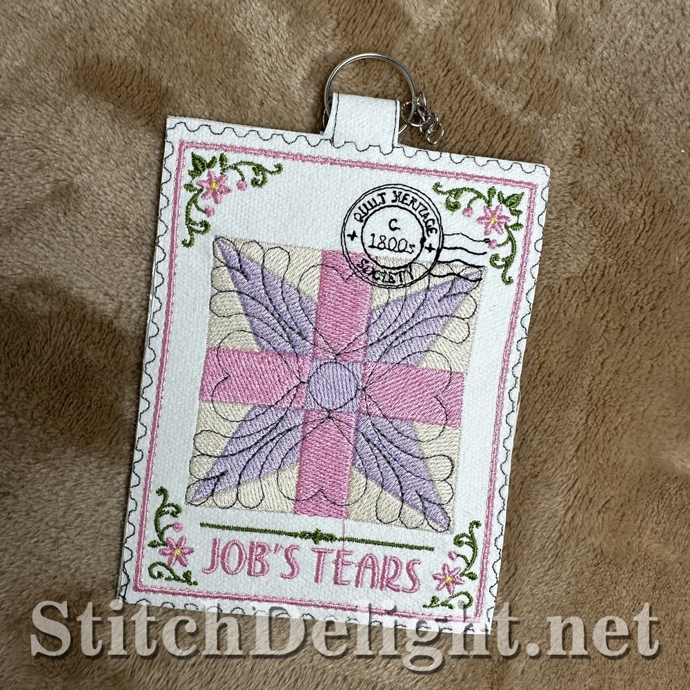 Job's Tears quilt stamp embroidery design