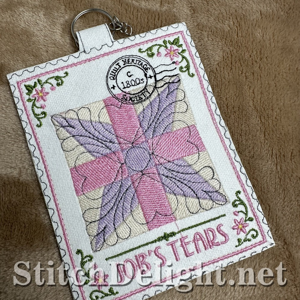 Job's Tears quilt stamp embroidery design