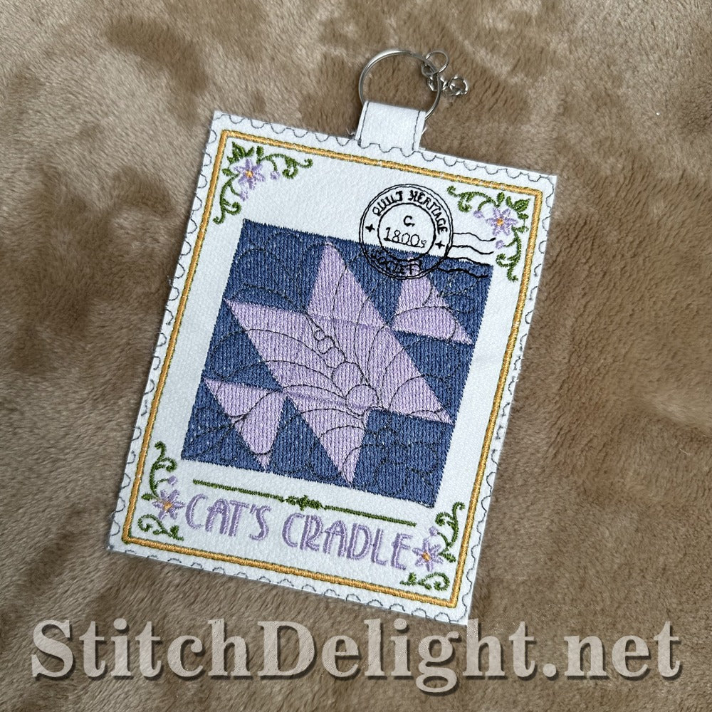 Cat's Cradle quilt stamp embroidery design