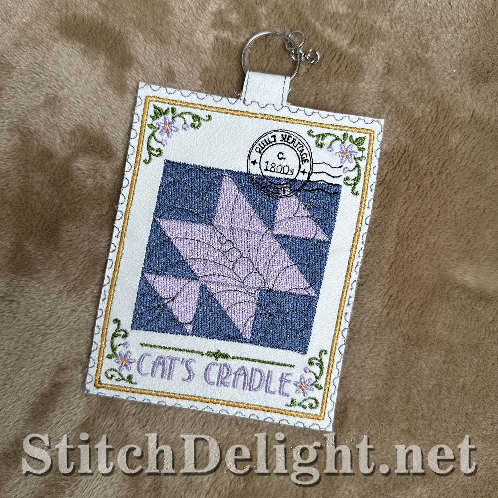 Cat's Cradle quilt stamp embroidery design