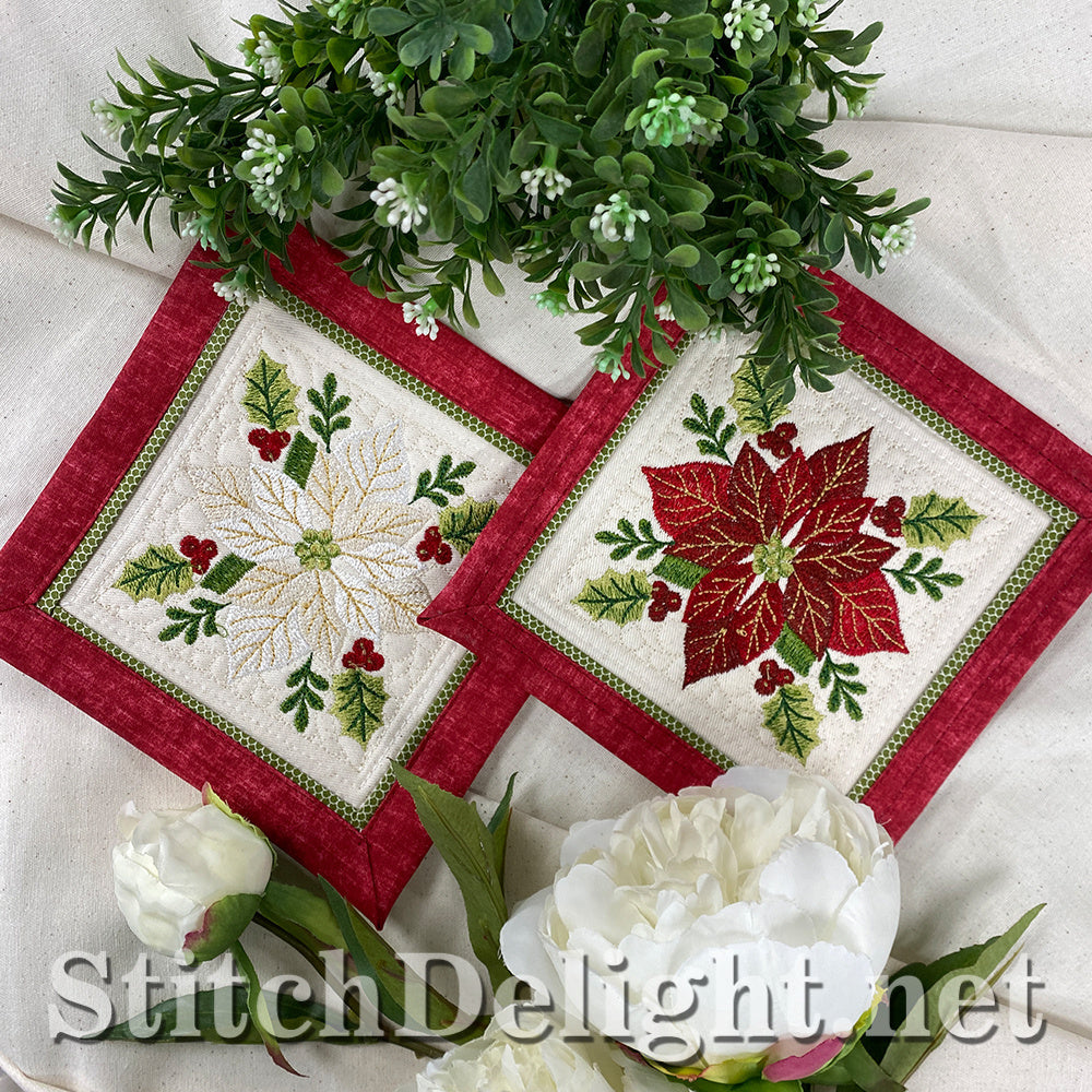 SDS5619 Poinsettia Potholders