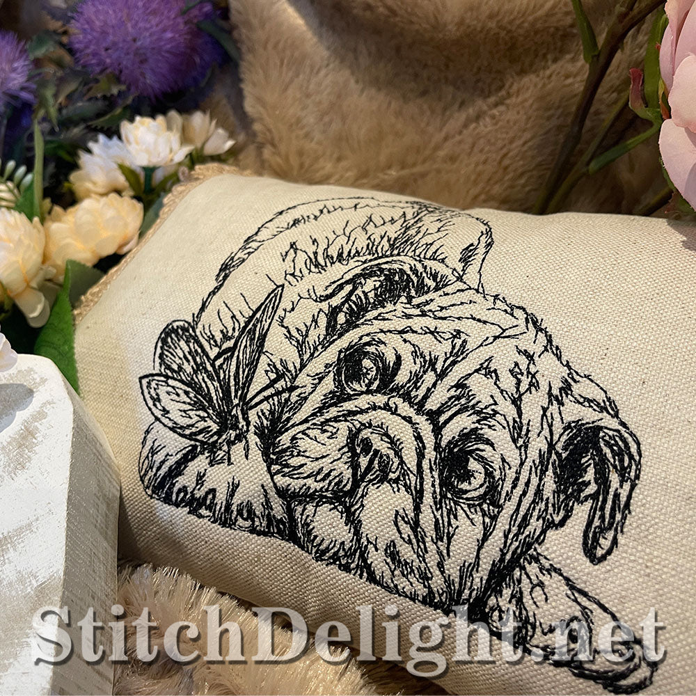 SDS3209 Pencil Sketch Bull Dog