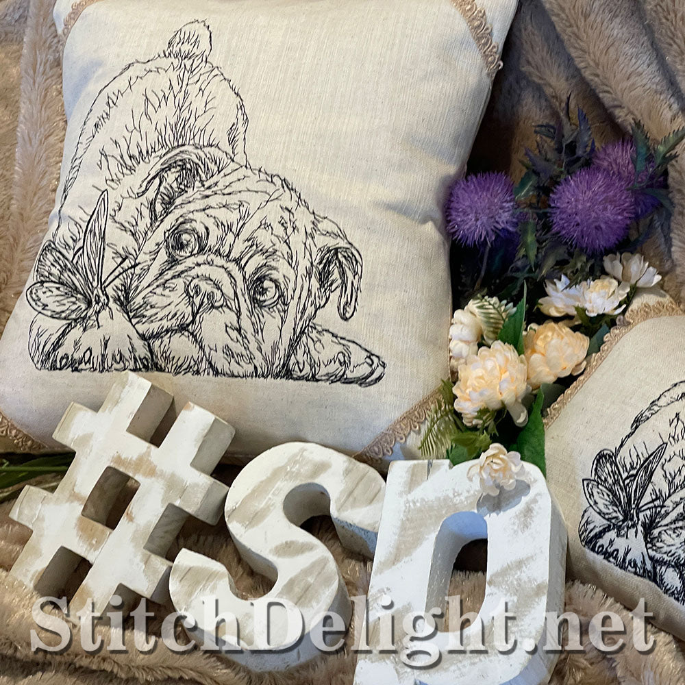SDS3209 Pencil Sketch Bull Dog