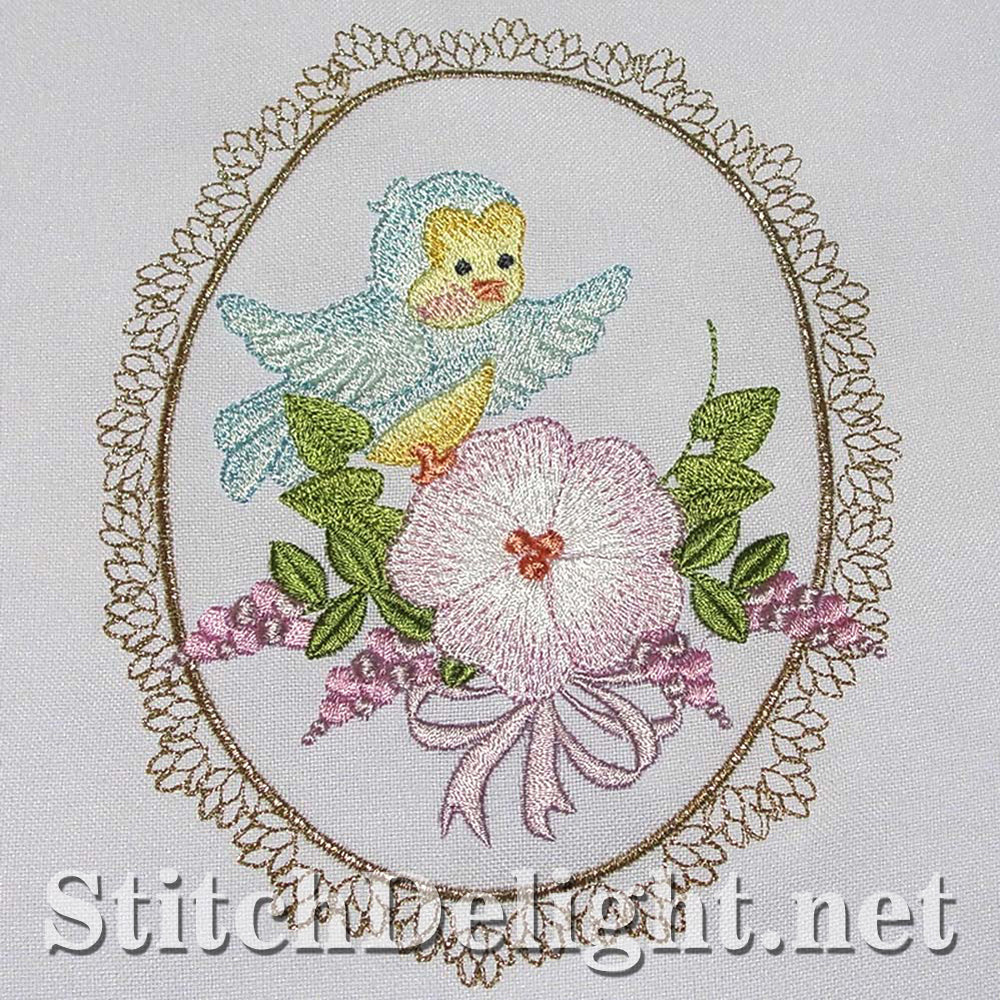 Elegant little bird single design that would be gorgeous on a quilt done in the 6x8 hoop