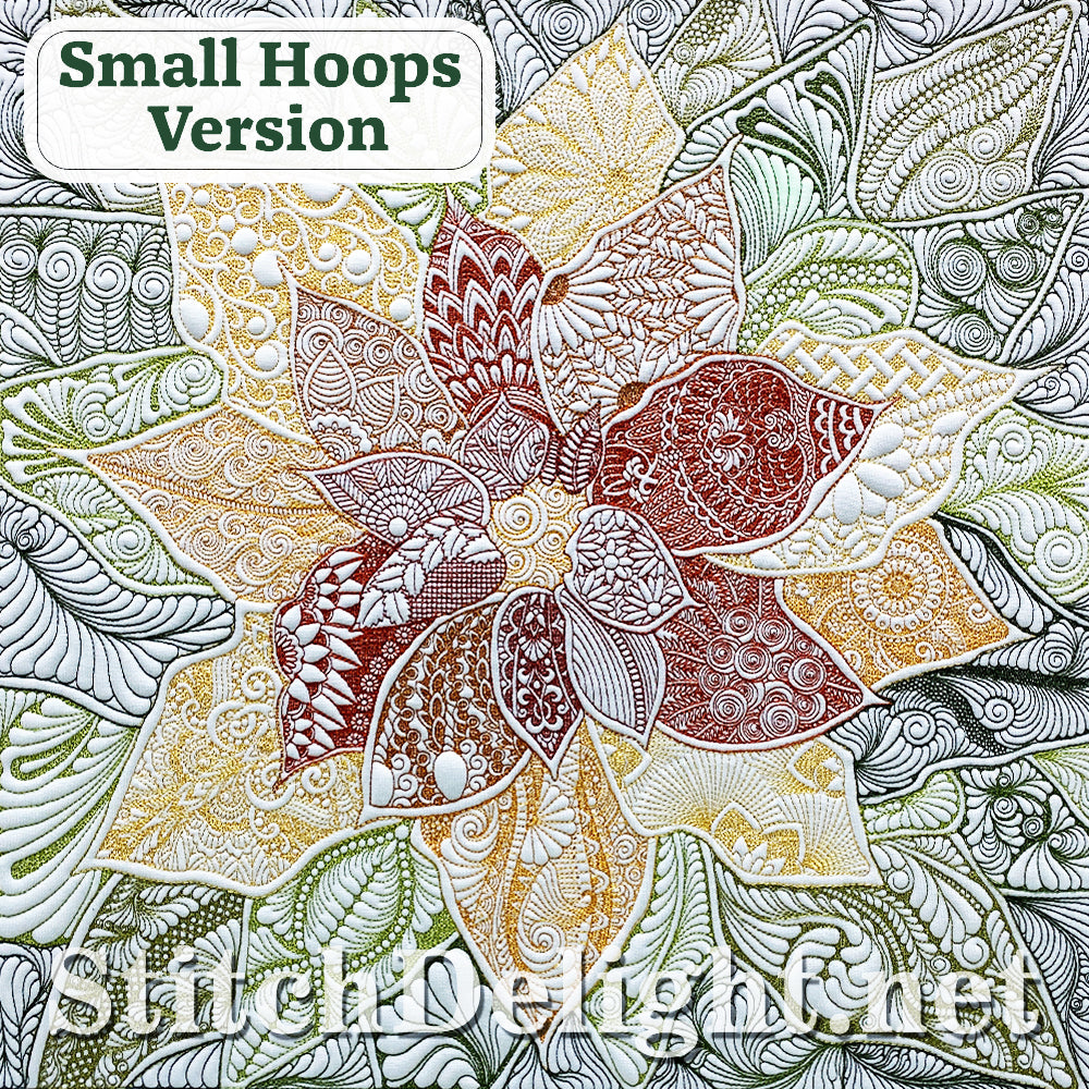 Hoffman Holiday Poinsettia Panel Design