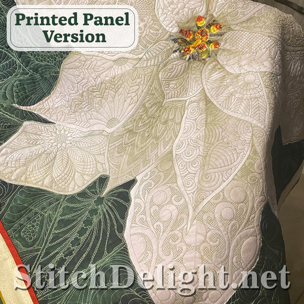 Hoffman Holiday Poinsettia Panel Design