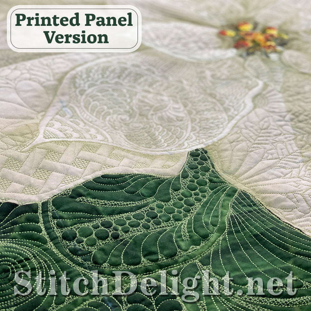 Hoffman Holiday Poinsettia Panel Design