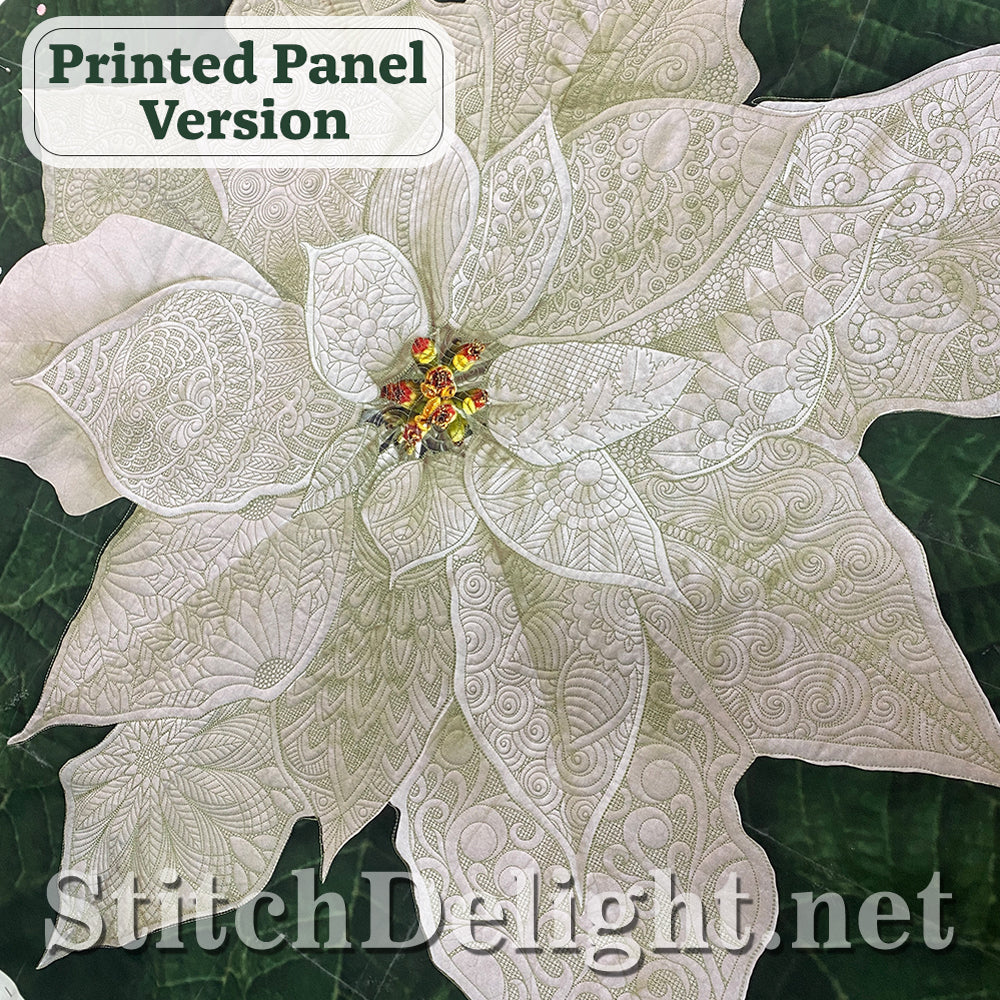 Hoffman Holiday Poinsettia Panel Design