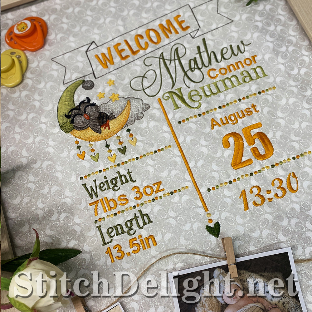 SDS5502 Owl Birth Announcement(With Options)