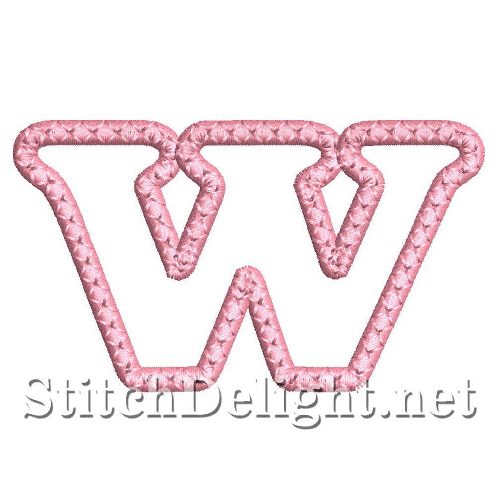 SDS1450 Applique Small Letter font W