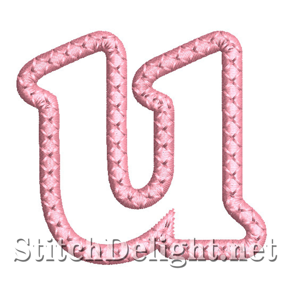 SDS1450 Applique Small Letter font U