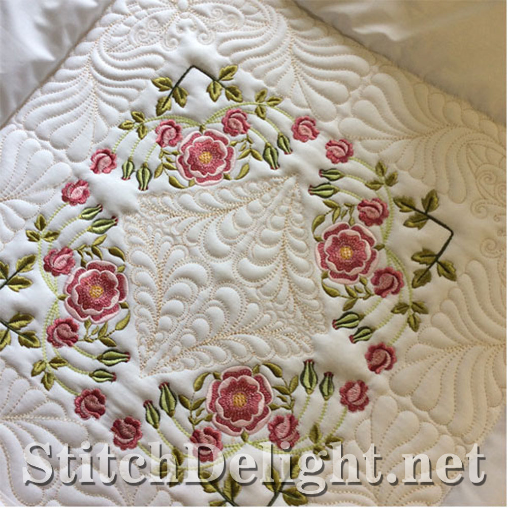 SDS0713 Ensemble de blocs de courtepointe Tudor Rose 3