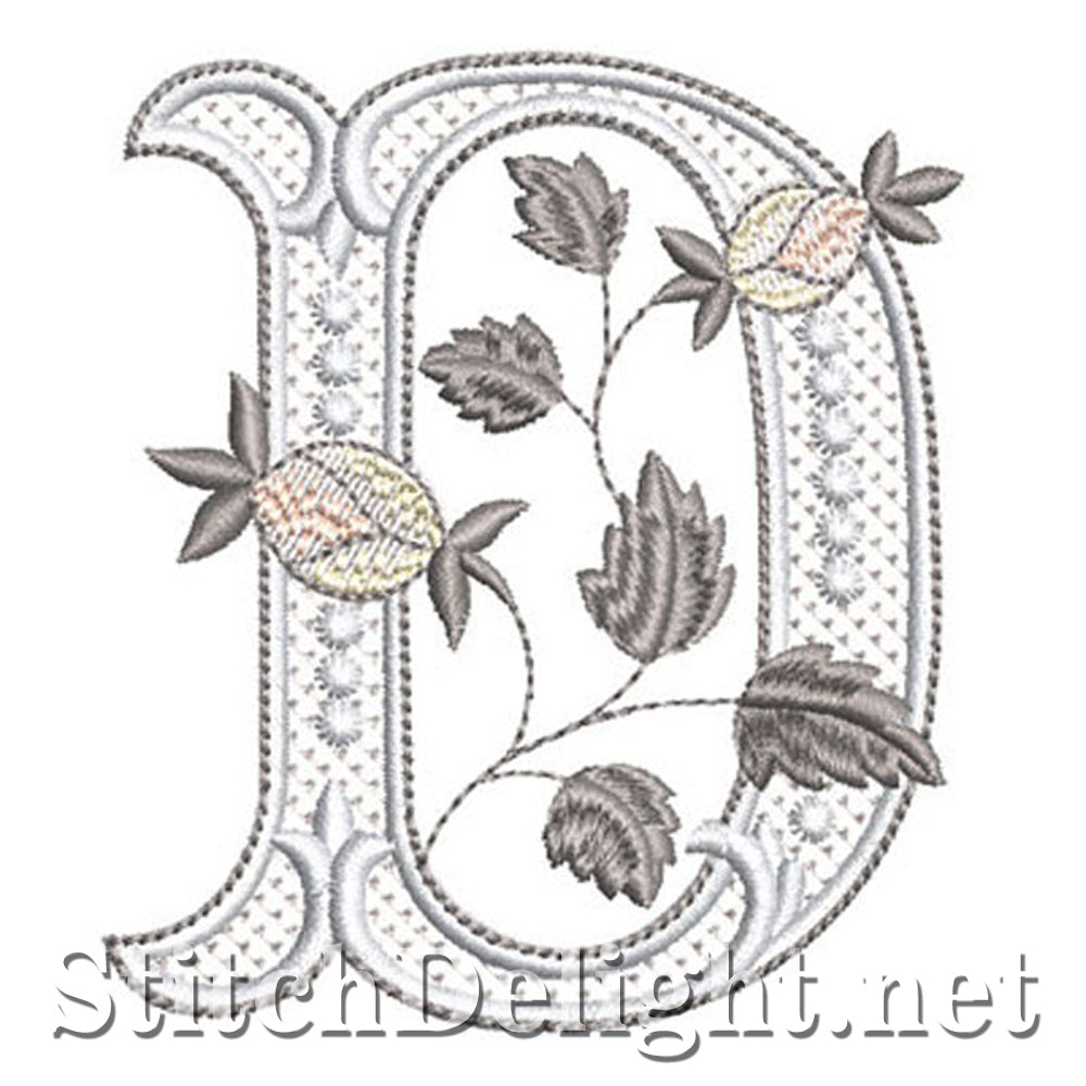 SDS1171 Elegant Silver Rose Font D