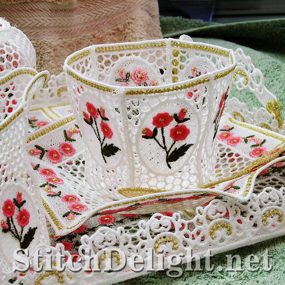 SD0495 FSL Rose Tea Set