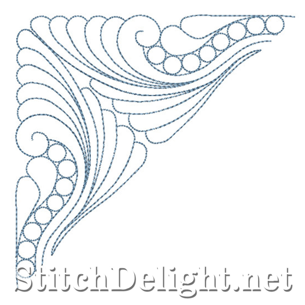 SDS0737 Feather Quilt Corners