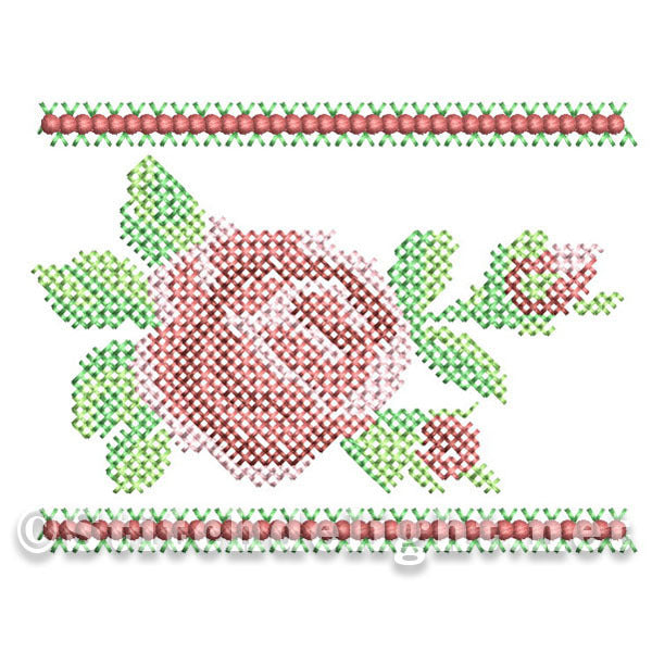 <transcy>SDS0428 Kreuzstich Rose</transcy>