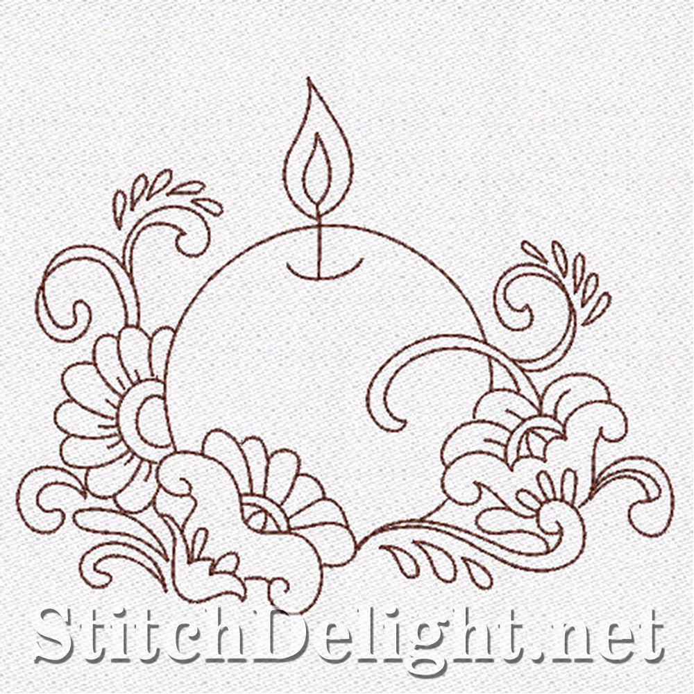 SD0645 Redwork Candles
