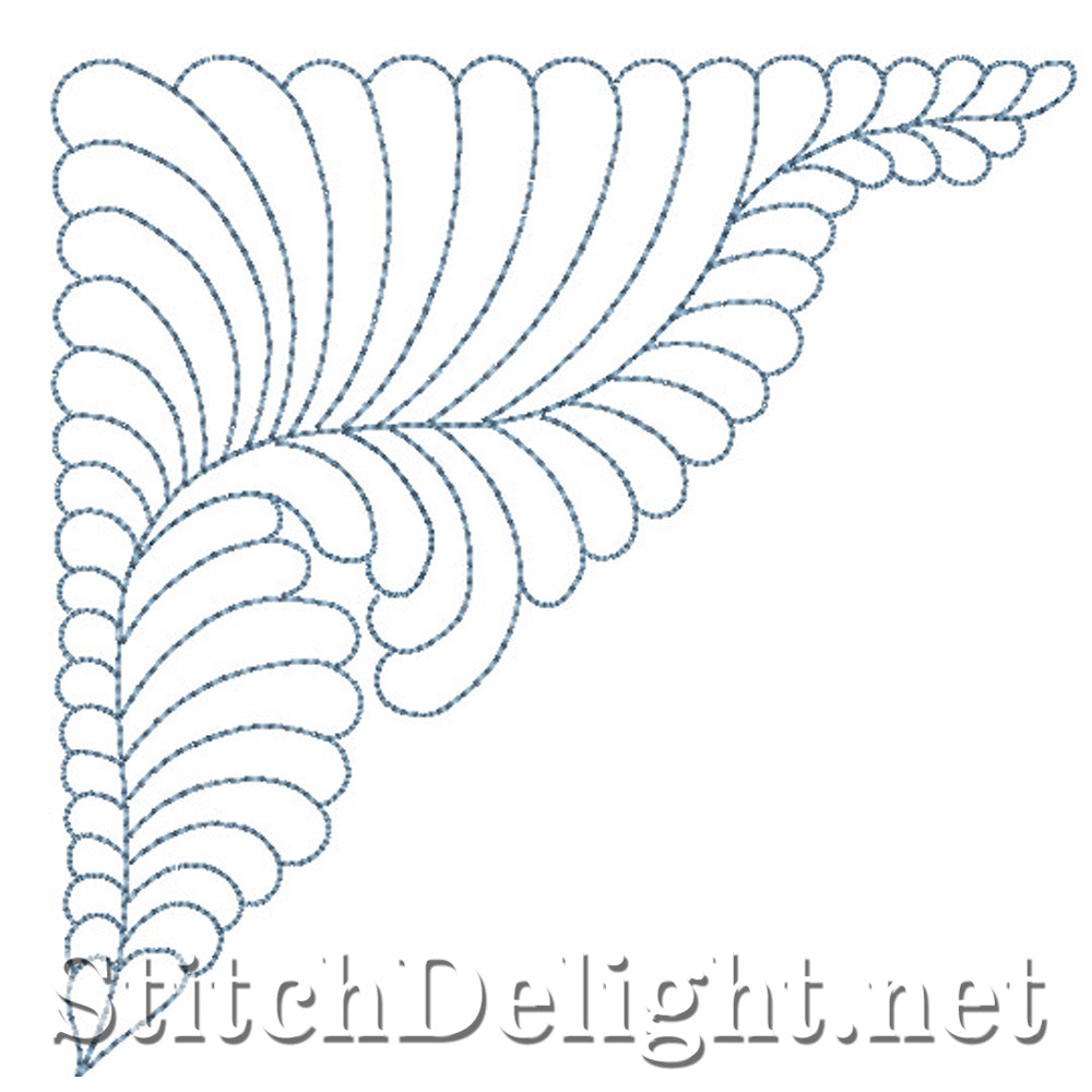 SDS0737 Feather Quilt Corners
