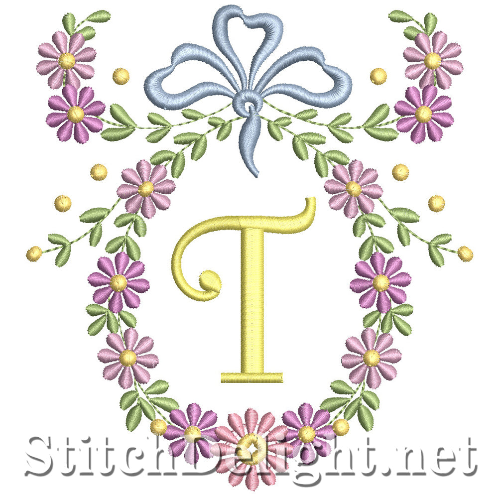 SDS1245 Wispy Floral Font T