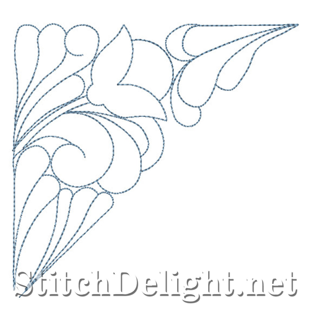 SDS0737 Feather Quilt Corners