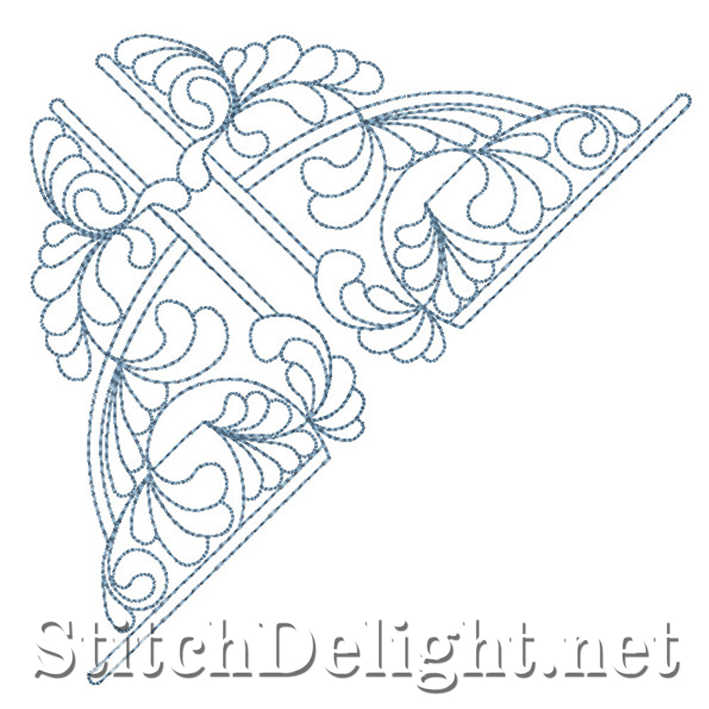 SDS0737 Feather Quilt Corners