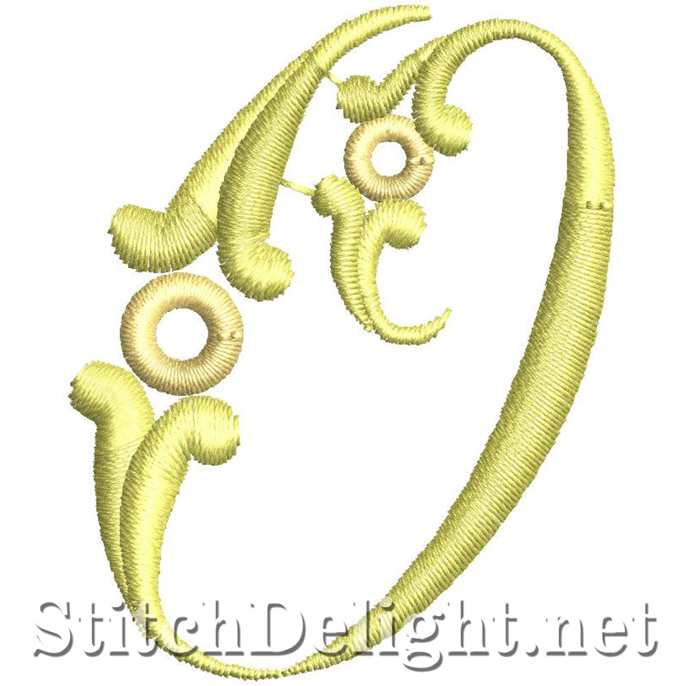 SDS0789 Swirly-lettertype O
