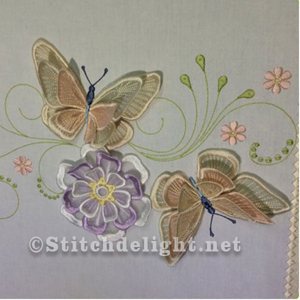 <transcy>SDS0498 Mariposas y flores 3D</transcy>