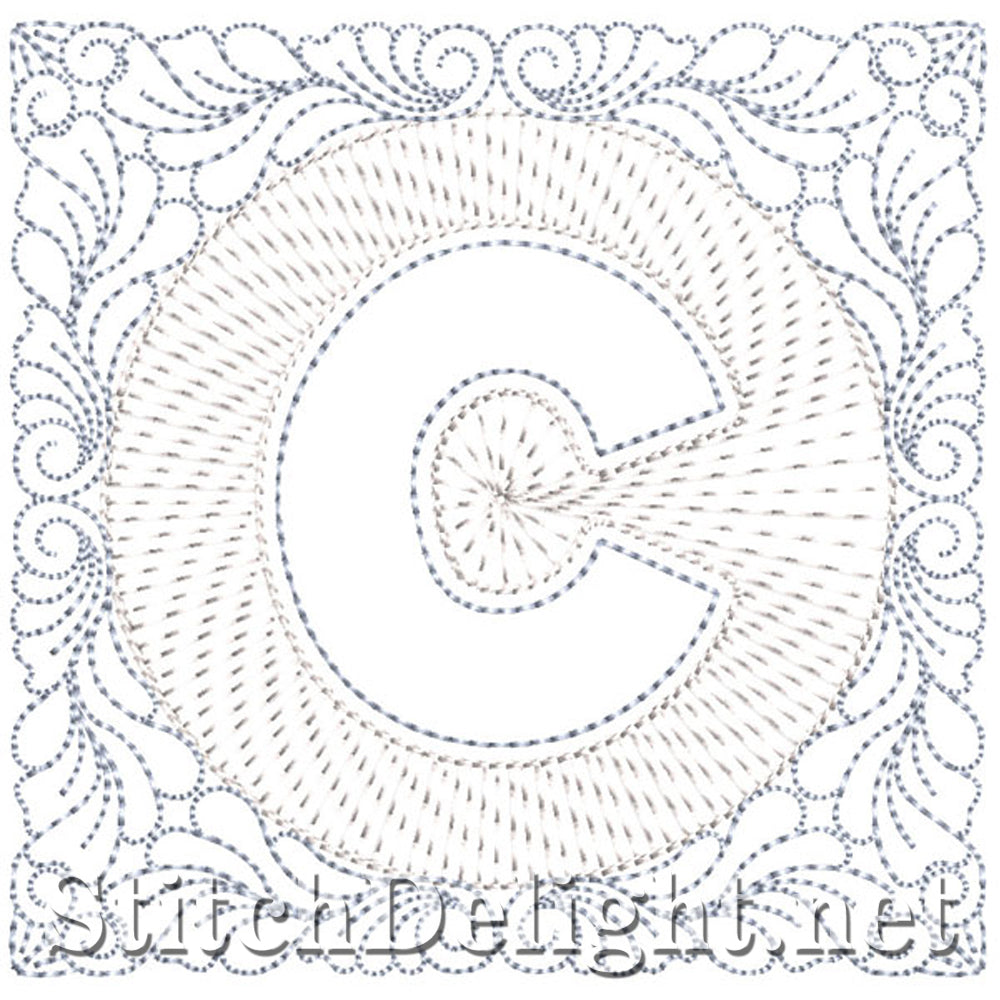 SDS1185 Quilters Block Font C