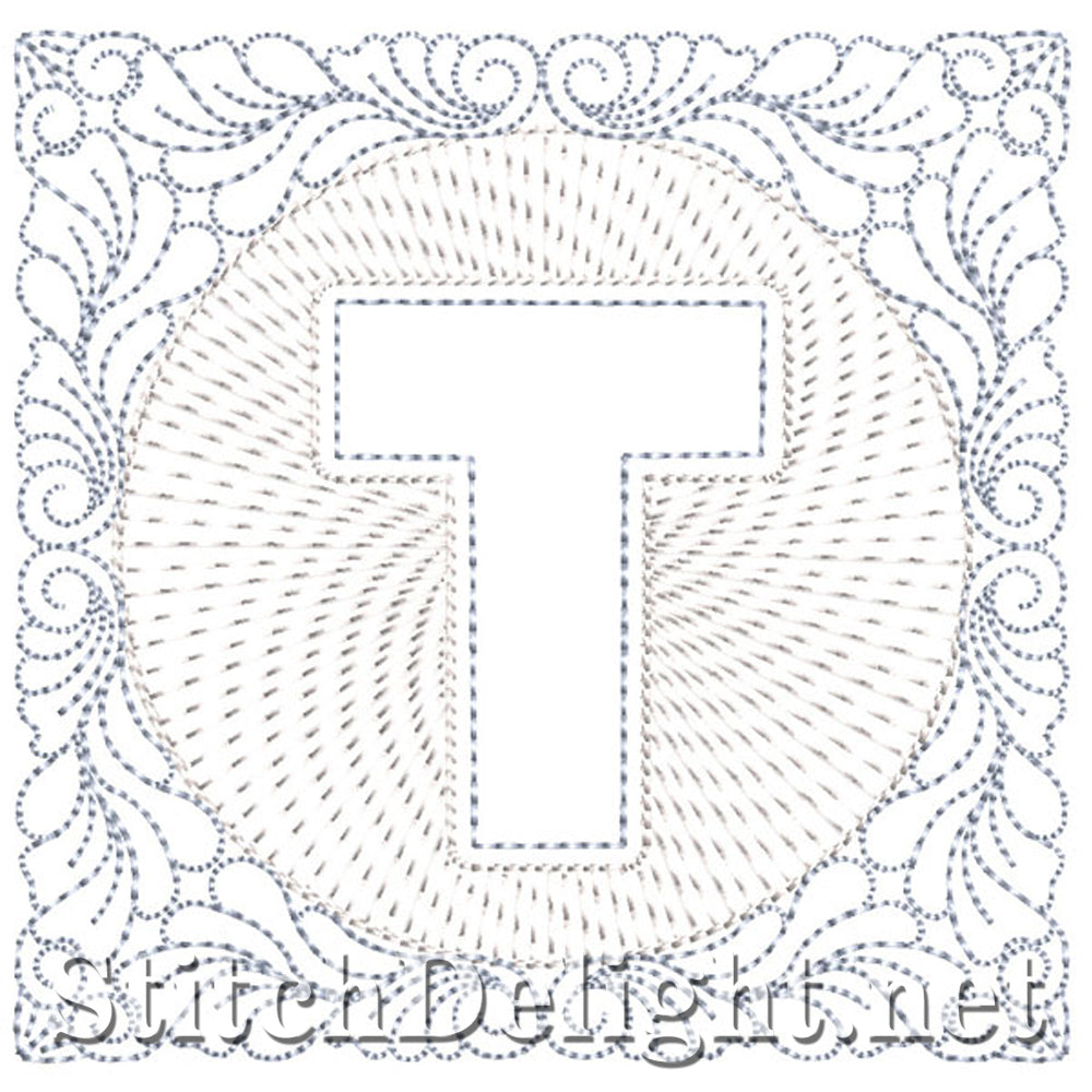 SDS1185 Quilters Block Font T