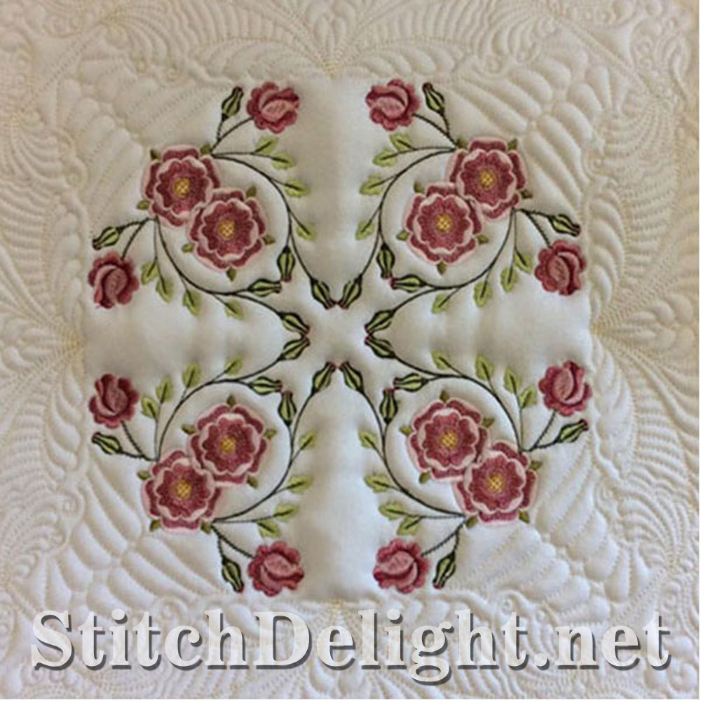 SDS0729 Ensemble de blocs de courtepointe Tudor Rose 12