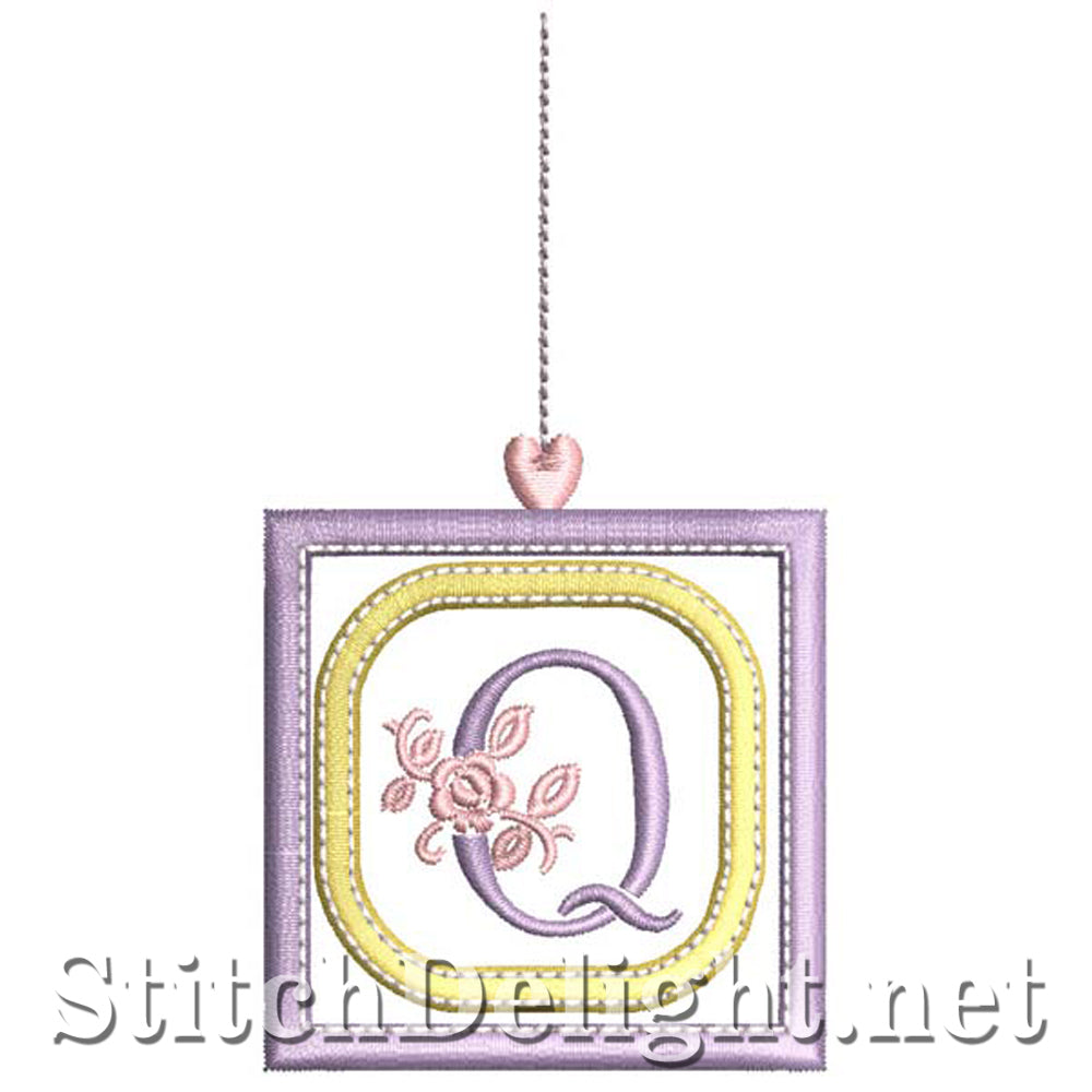SDS1304 Applique Rosy Blocks Font Q