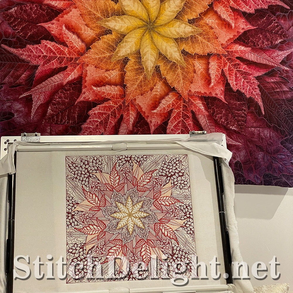 SDS1772 Plain Fabric Leafy Panel
