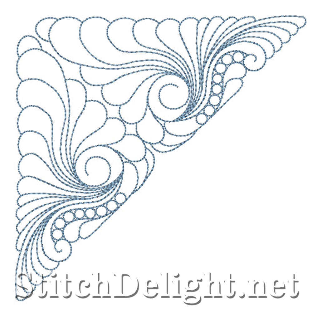 SDS0737 Feather Quilt Corners