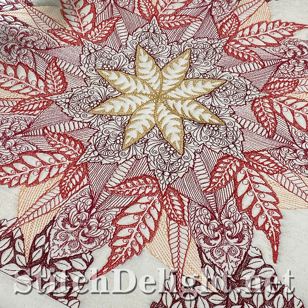 SDS1772 Plain Fabric Leafy Panel