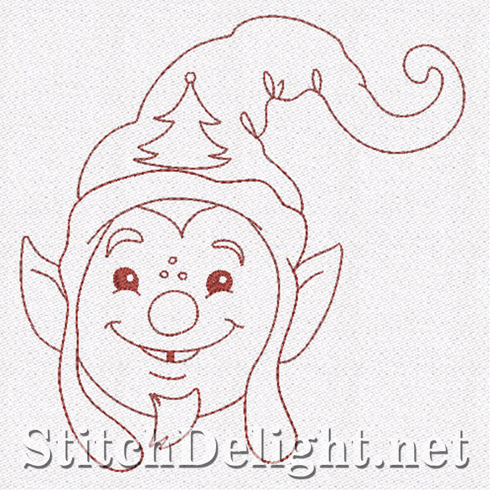 SD0650 Redwork Elves