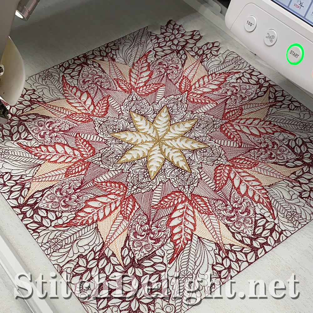 SDS1772 Plain Fabric Leafy Panel