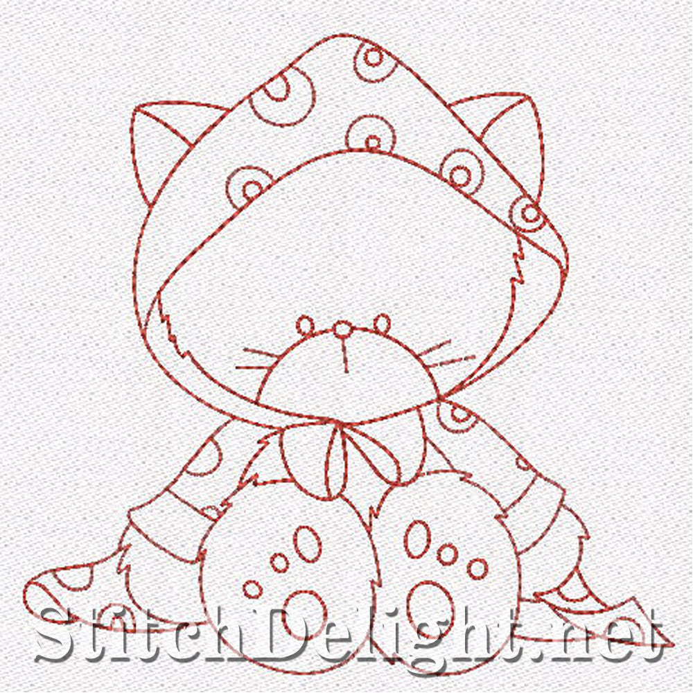 SD1166 Redwork Kittens