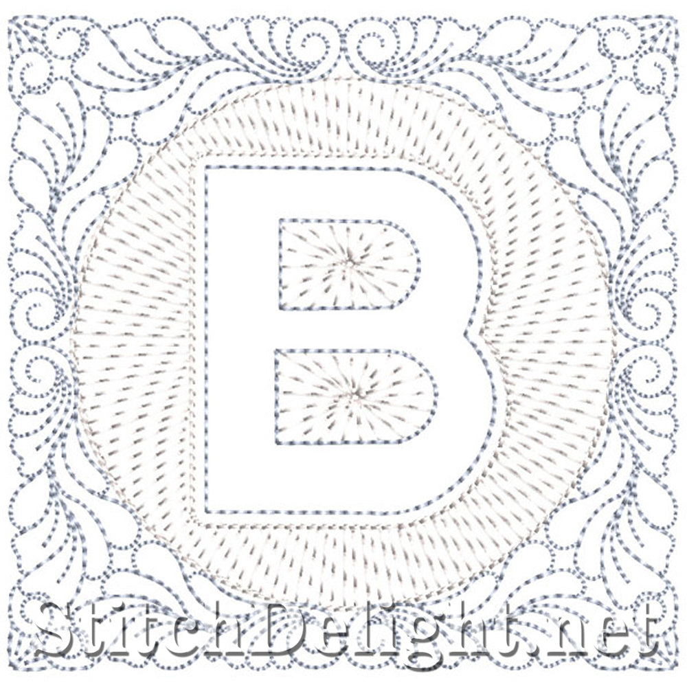 SDS1185 Quilters Block Font B