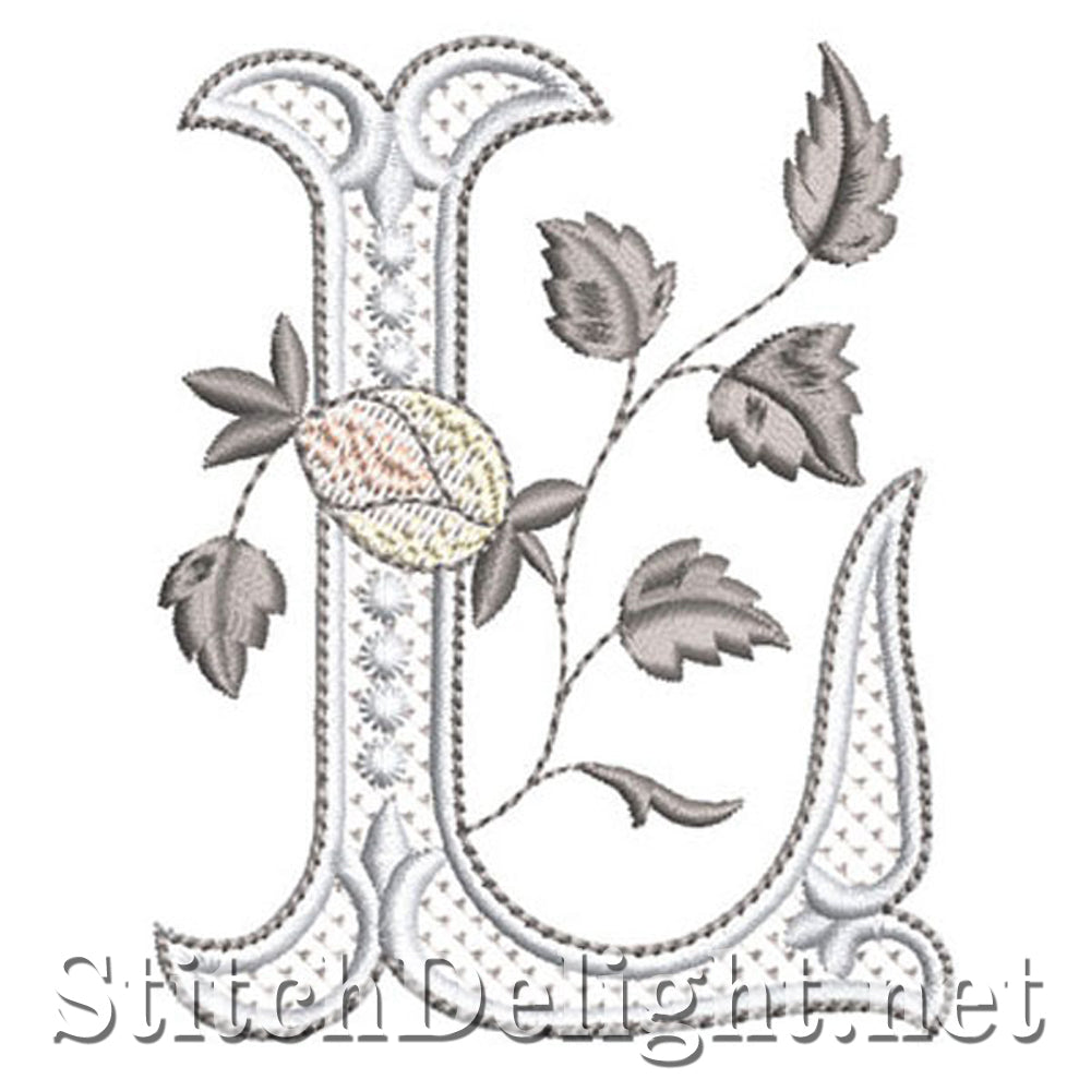 SDS1171 Elegant Silver Rose Font L