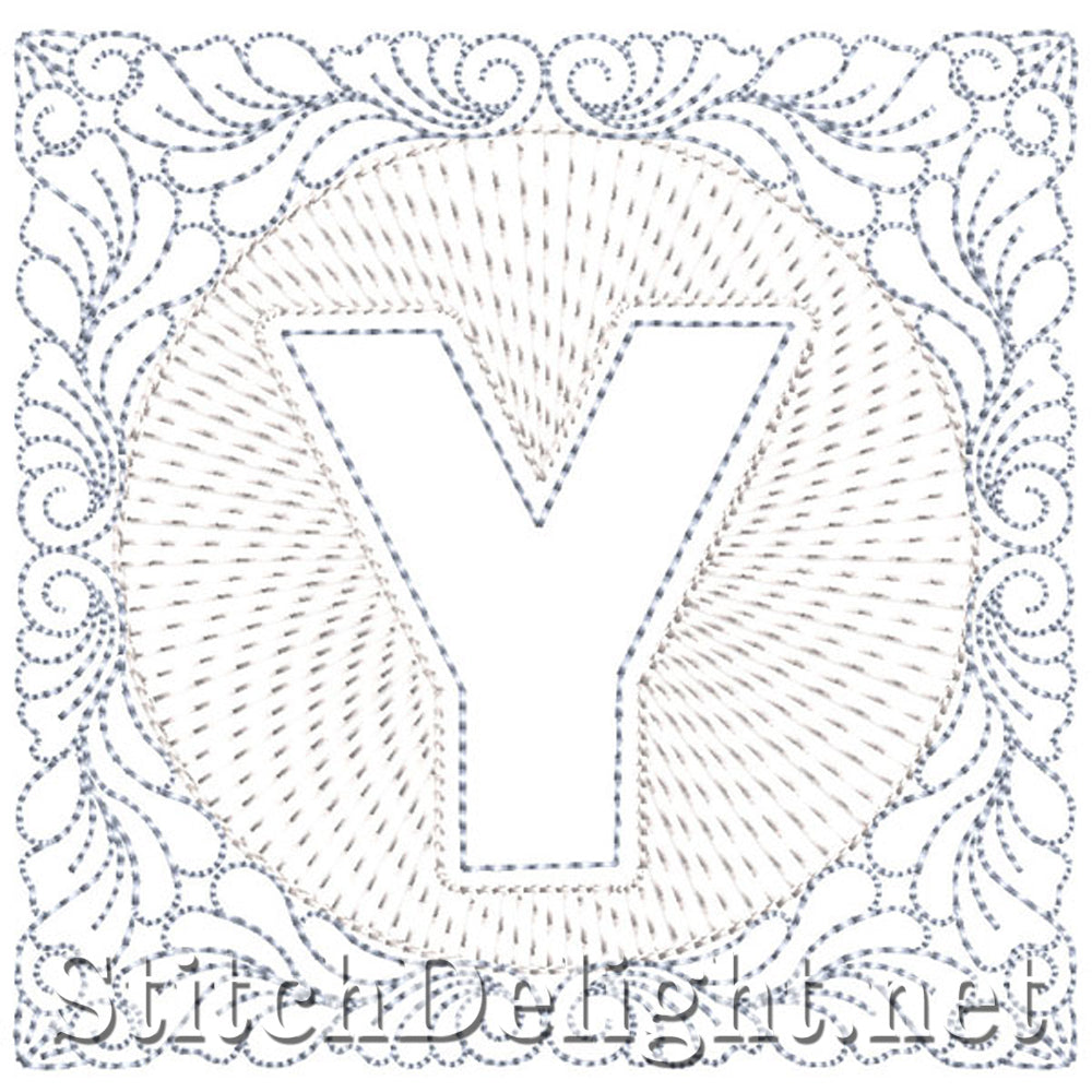 SDS1185 Quilters Bloklettertype Y