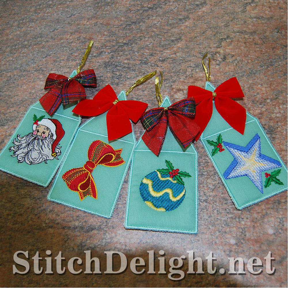 SD0901 Applique Christmas Gift Tags