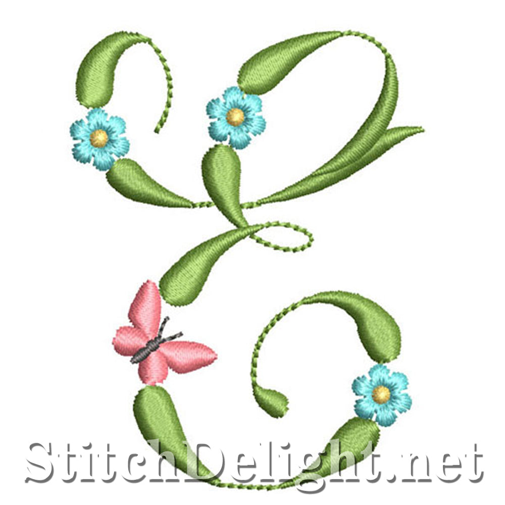 SDS1152 Butterflies and Flowers Font E