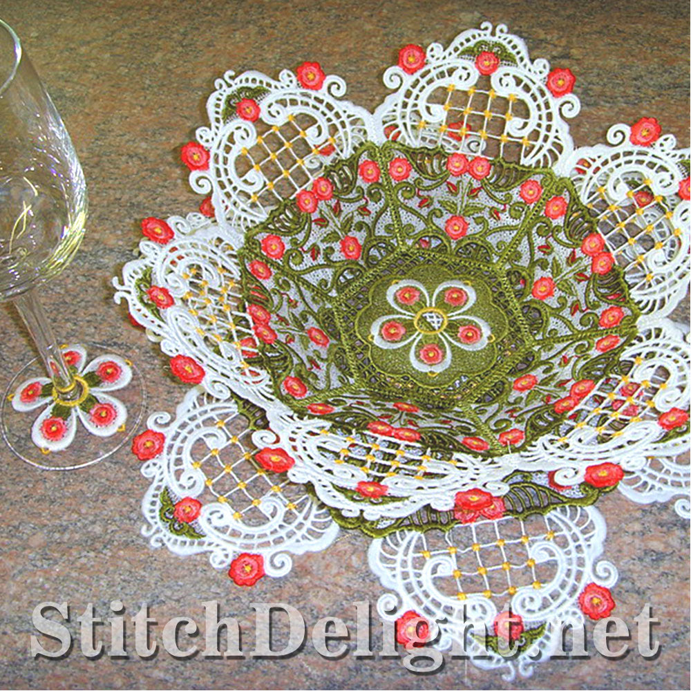 SD0626 Juandra Bowl and Doily Set