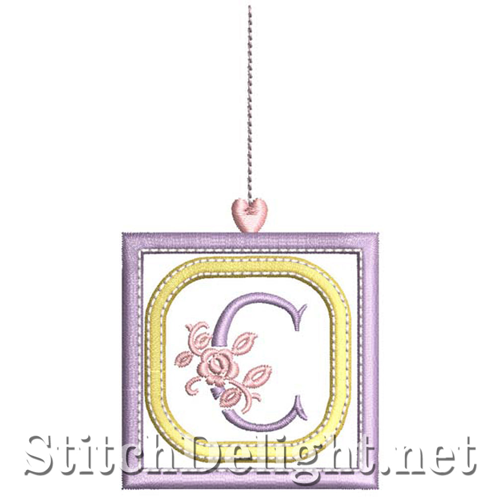SDS1304 Applique Rosy Blocks Font C
