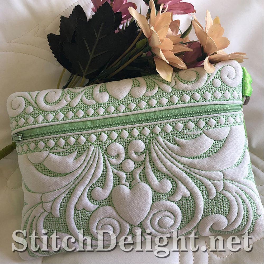 SDS1505 ITH Quilted Zipper Bags